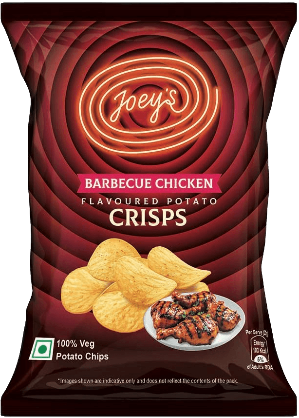 Joey's Barbecue Chicken crisps pack