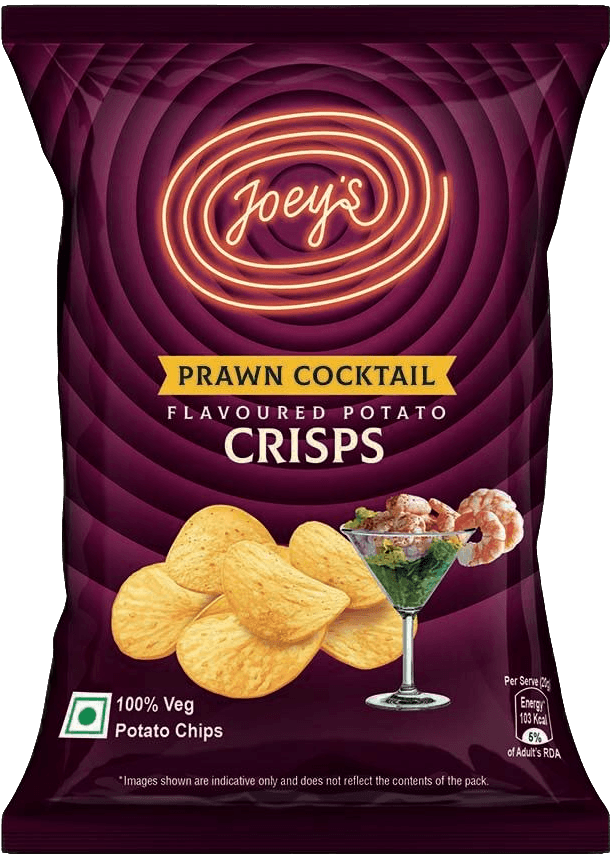 Joey's Prawn Cocktail crisps pack